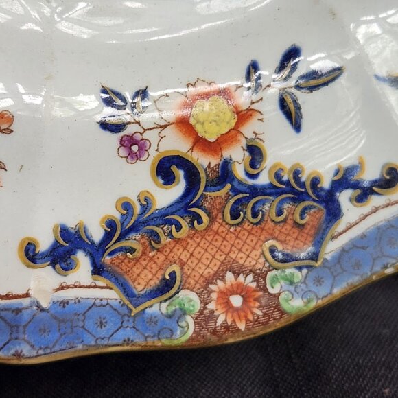 Antique Masons Ironstone Imari Well & Tree 8.75" Plate - Picture 4 of 12